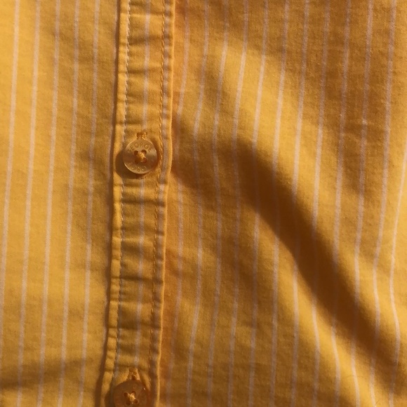 George very yellow fitted button up blouse. Could be jacket with tank. Large. - Picture 3 of 7
